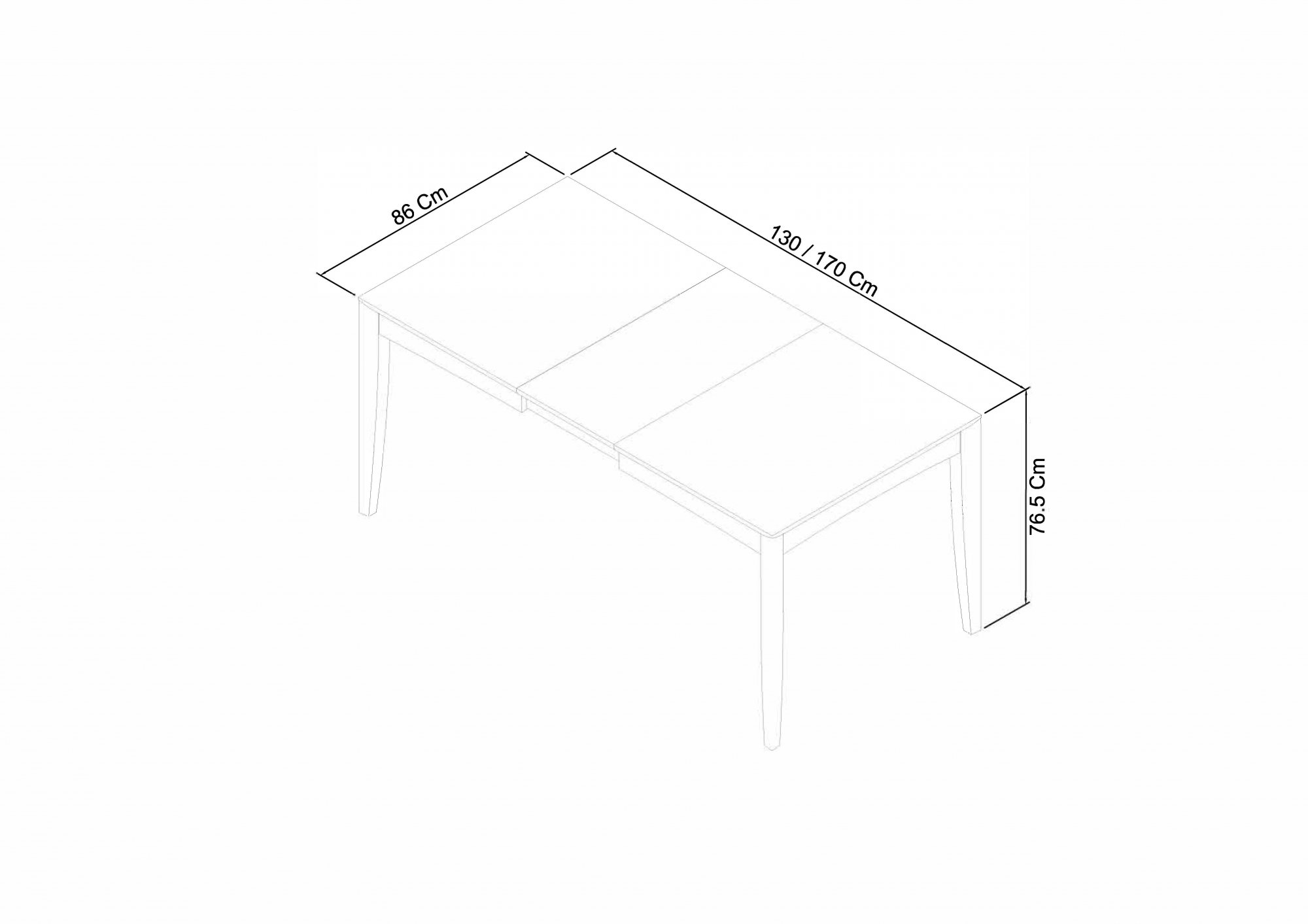 Calcot Grey - 4-6 Extension Table